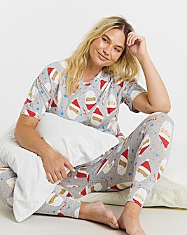 Christmas Santa Print Value Legging Pyjama Set