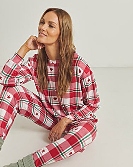 Simply Be Check Supersoft Twosie Pyjama Set