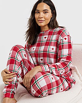 Simply Be Check Supersoft Twosie Pyjama Set