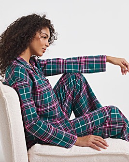 Pretty Secrets Check Button Up Pyjama Set