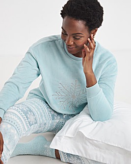 Pretty Secrets Christmas Giftable Fleece Pyjama Set & Fluffy Socks
