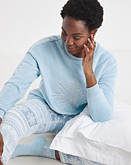 Pretty Secrets Christmas Giftable Fleece Pyjama Set & Fluffy Socks