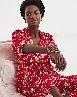 Grinch Button Through Pyjama Set