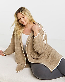 Pretty Secrets Zip Through Fleece Lounge Cardigan