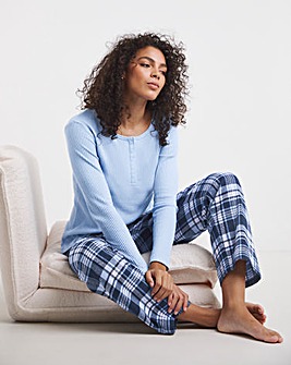 Pretty Secrets Check Henley Pyjama Set