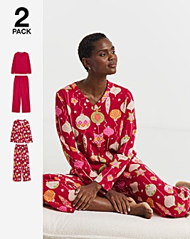 JD Williams (2 Pack) Value Pyjama Sets