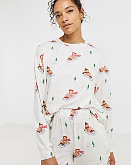 JD Williams Christmas Bear Print Supersoft Twosie