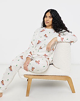 JD Williams Christmas Bear Print Supersoft Twosie