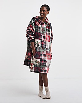 Joe Browns Christmas Patchwork Hooded Lounge Dress