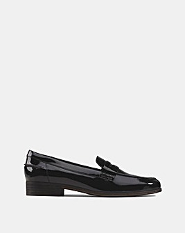Clarks Hamble Patent Loafer Wide Fit