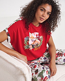 Joe Browns Christmas Fox Pyjama Set
