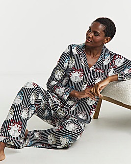 Chelsea Peers Jersey Button Up Disco Ball Print Pyjama Set