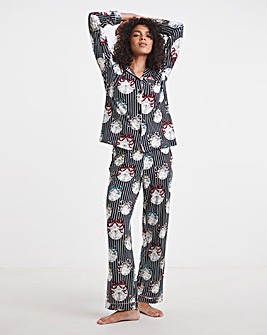 Chelsea Peers Jersey Button Up Disco Ball Print Pyjama Set