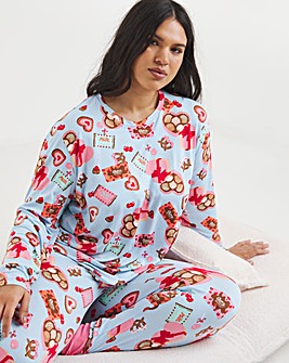 Chelsea Peers Classic Crew Neck Pyjama Set Chocolate Box Print