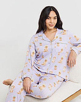 Chelsea Peers Classic Button Up Pyjama Set Spa Dogs Print