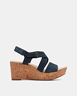 Clarks Rose Wedge Sandals Wide Fit