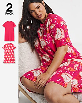 Simply Be (2 Pack) Midi Nighties