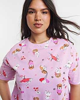 Simply Be Dog Print Pyjama Set