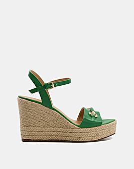 Dune Kai Leather Wedge Sandals D Fit
