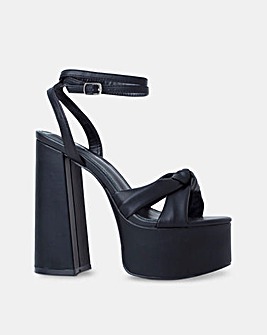 Public Desire Knot On Wide Fit Platform Sandals