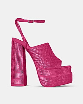 Public Desire Runaway Wide Fit Platform Sandals