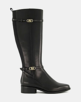 Dune Tup Leather Knee High Riding Boots E Fit