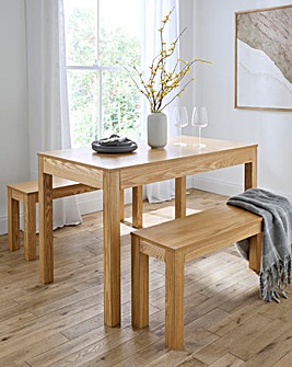 Bourne Dining Set with 2 Benches