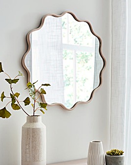 Wavy Circular Wall Mirror