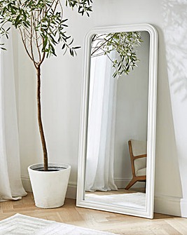 White Leaner Mirror