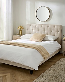 Megin Buttoned Bed Frame