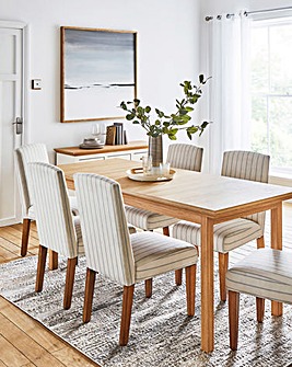 Julipa Ashford Extending Dining Table with 6 Everly Chairs