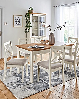 Julipa Ashford Dining Table with 6 Ashford Chairs