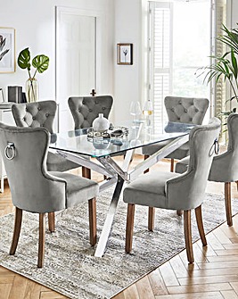 Bodie 6 Seater Dining Table with 6 Mabel Chairs