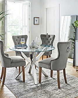 Bodie Dining Table with 4 Mabel Chairs