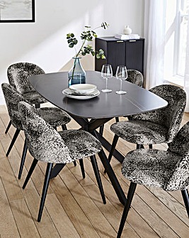 Brock Dining Table with 6 Savannah Chairs