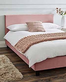 Hayden Velvet Bed Frame with 3 Layer Memory Foam Hybrid Mattress