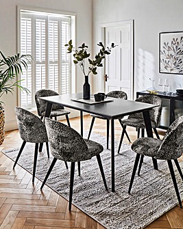 Hale Dining Table with 6 Savannah Chairs