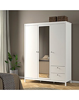 Heath Triple Wardrobe with Mirror