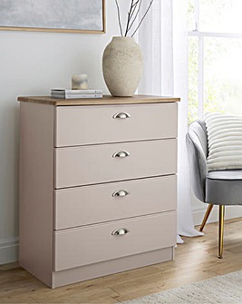 Brooke Ready Assmebled 4 Drawer Chest - Cream