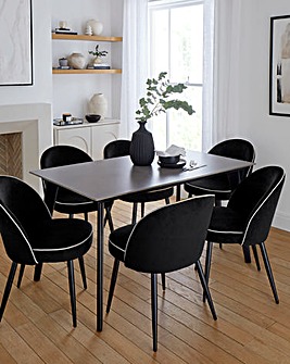 Hale Table with 6 Camille Chairs