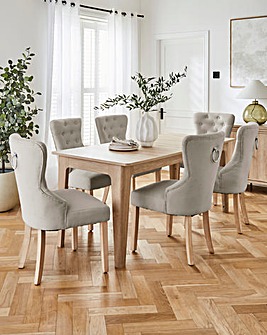 Charlotte Dining Table with 6 Mabel Chairs