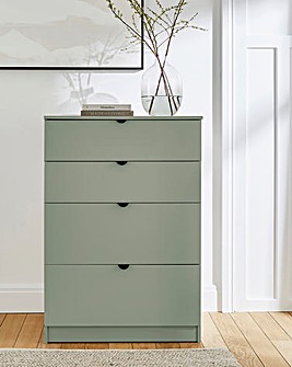 Ellison Ready Assembled 4 Drawer Chest - Green