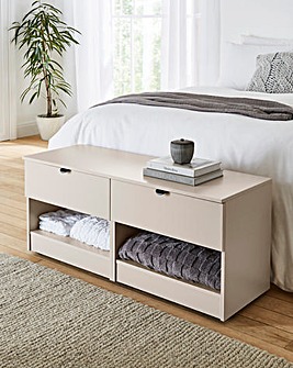 Ellison Ready Assembled 2 Drawer Bed Box - Natural