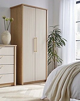 Peyton Ready Assembled 2 Door Wardrobe - Natural