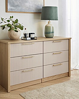 Peyton Ready Assembled 6 Drawer Chest - Natural