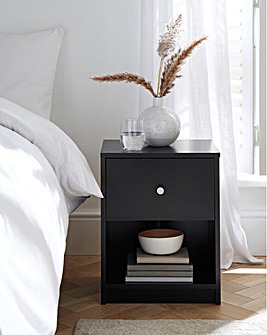 Laila Bedside Table - Black
