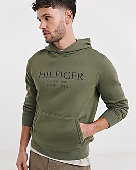 Tommy Hilfiger Green Oversized Logo Hoodie