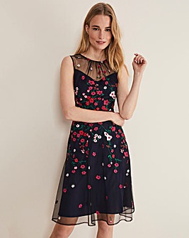 Phase Eight Sloane Mesh Ditsy Floral Dress