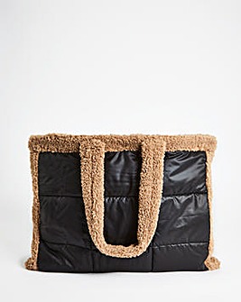 Oversized Reversible Shearling Fur Bag
