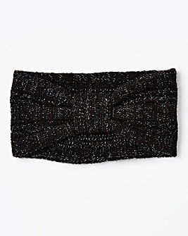 Lux Black Knitted Headband